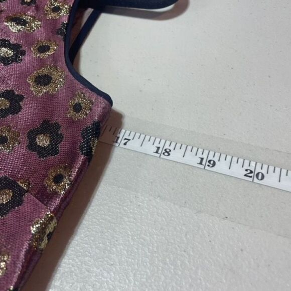 J. Crew Women's Floral Brocade Sleeveless Blouse Pink Green Size 00 Peter Pan - Picture 8 of 9